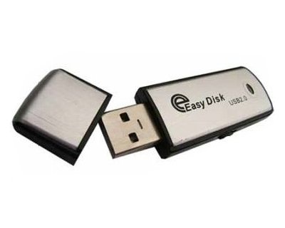 Childrens Toyshop  Computer : EasyDisk 1GB USB 2.0 flash drive pen memory stick disk - silver aluminium