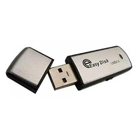 EasyDisk 2GB USB 2.0 flash drive pen memory stick disk - silver aluminium