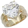 CZ Engagement Rings - 8 Carat Heart Shaped CZ Engagement Ring