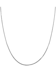 14 Karat White Gold Square Wheat Chain (1.1mm, 24 inch)