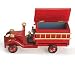 Antique Wood Firetruck Planter For Home Or Office Decor