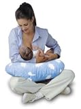 Boppy Luxe Blue Cloud Nursing and Infant Support Pillow
