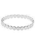 Silver Circle Link Bangle Bracelet Fashion Jewelry