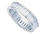 3.50 cts Baguette Diamonds Eternity Band - Platinum, 18kt White or Yellow Gold