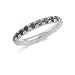 Jewelry : 14K Italian White Gold Amethyst Anniversary Band