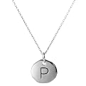 Sterling Silver Initial Pendant - P