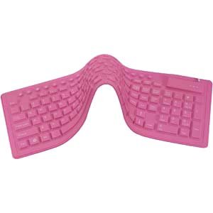 Innovative Technology Electronics ITKB-111PNK Flexible Silicone Keyboard - Pink
