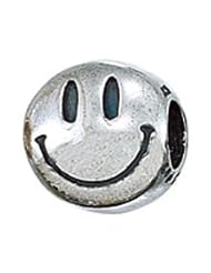 Sterling Silver Smiley Face Zable Bead Charm BZ19.9928