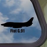 Fiat G.91 Black Decal Military Soldier Truck Window Sticker 