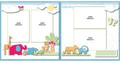 Boy 12x12 Pre-Made Pages by Little Yellow Bicycle