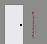 Wall Decor Plus More Kid's Cowboy Wall Vinyl Sticker Growth Chart 2ft - 5ft - Red Red