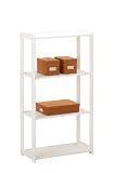 Link 20900440 Wohnregal Lena 4 B&ouml;den, wei&szlig; lackiert
