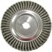 12" Brush OD x 3/4" Face Width, 1-1/4" Arbor Hole, Knotted Steel Wheel Brush
