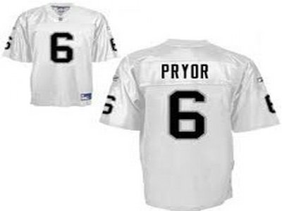 Reebok Terrelle Pryor Oakland Raiders White Authentic Jersey Size 52