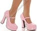 DOL50 by Pleaser Sexy 5 Chunky Heel Pink Mary Jane Platform Shoes