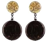 LAST BARRIER Earrings clip-on round drop