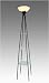 Grandrich G-1260 Torchiere Floor Lamp with Downlight and Shelving in Black