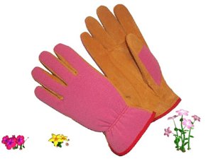 2 PAIR Washable Suede Leather Garden Gloves, Fits All Ladies