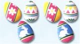 Easter Egg Cakes - Decorated Large Easter Egg Shaped Edible Hard Sugar Decorations (6 pcs)