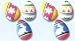 Easter Egg Cakes (14210) - Decorated Large Easter Egg Shaped Edible Hard Sugar Decorations (6 pcs)