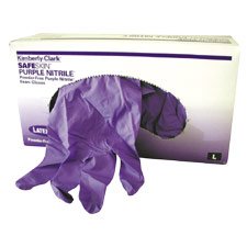 Kimberly Clark Safeskin Purple Nitrile Exam Gloves, X-Small 55080 - 1 Box of 100 Gloves