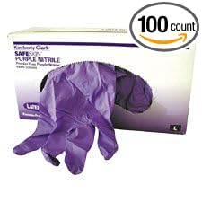 Kimberly-Clark Purple Nitrile Exam Gloves; Small; 9-1/2 in. L