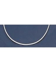 Silverflake -Sterling Silver Omega Necklace - 2mm Omega
