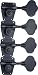 FULL SIZE 4 IN LINE BASS TUNERS BLACK