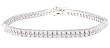 Sterling Silver Double Row CZ Tennis Bracelet