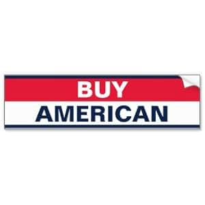 Amazon.com: 3" X 11" Buy American Bumper Sticker: Automotive
