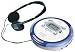 jWIN CD MP3 Player with Anti-Skip Protection and FM Radio (Blue)