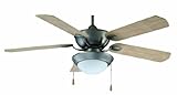 Royal Pacific 1018BP Turbine 5-Blade 52-Inch Ceiling Fan, Light kit include ....