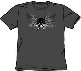  Batman ILL OMEN Charcoal Gray Adult DC Comics T-shirt Tee Shirt