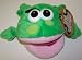 Vo-Toys Bite Me Big Mouth Frog with Sound Chip 7in Dog Toy