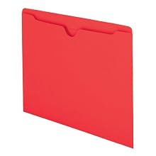 Smead Jacket, Letter, Straight, Flat, Red, 100 per Box (75509)