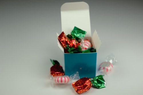Turquoise 2" X 2" X 2" Glossy Wedding Favor Candy Gift Box - Pack of 25