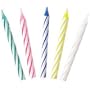 Assorted Striped Birthday Candles 12-pack