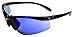 JiMarti JM01 Sunglasses for Golf, Fishing, Cycling-Unbreakable-TR90 (Black & Blue Mirror)