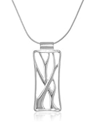 Sterling Silver Vine Pendant Necklace, 18"