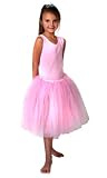 Girls Long Pastel Pink Ballerina Tutu
