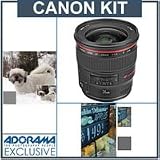 Canon EF 24mm f/1.4L II USM AutoFocus Wide Angle Lens - USA - Advanced Kit - with B + W 77mm Circular Polarizer Multi Coated Glass Filter, B + W 77mm #102 0.6 (4x) Neutral Density Glass Filter
