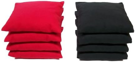 Weather Resistant Cornhole Bags (4 Red and 4 Black) by Cornhole Galaxy