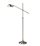 Pharmacy Style Satin Steel Finish Balance Arm Floor Lamp
