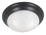 Kenroy Home 80361ORB Dickens Two Light Flush Mount Light With 11 Inch White Glass Shade, Oil Rubbed Bronze 31KSzYbSVBL. SL160 Kenroy Home 80361ORB Dickens Two Light Flush Mount Light With 11 Inch White Glass Shade, Oil Rubbed Bronze