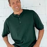 Short Sleeve Henley 3-Button T-Shirt Cotton 7.1 oz. by Anvil (Style# 1202)