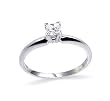 .25 CTW 14K White Gold Princess Solitare Diamond Ring