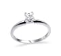 .25 CTW 14K White Gold Princess Solitare Diamond Ring