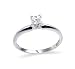 .25 CTW 14K White Gold Princess Solitare Diamond Ring
