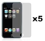 5-Pack Premium Reusable LCD Screen Protector with Lint Cleaning Cloth for Apple iPod Touch 2nd Gen 8GB 16GB 32GB