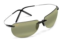 Big Sale Maui Jim HT527-11 Black Gunmetal Nakalele Rimless Sunglasses Polarised Driving